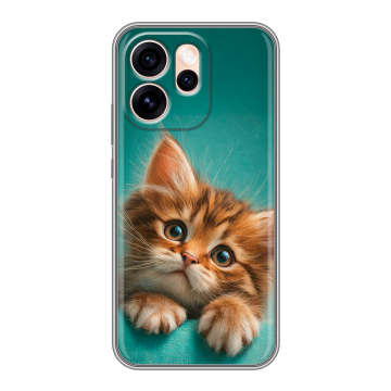 Силиконовый чехол на OPPO Reno15 Pro Max 5G с принтом котенок
