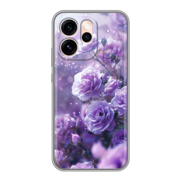 Силиконовый чехол на OPPO Reno15 Pro Max с принтом Розы цветы Силиконовый чехол на OPPO Reno15 Pro Max с принтом Розы цветы
