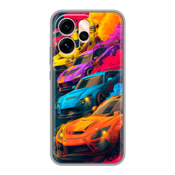 Силиконовый чехол на OPPO Reno15 Pro Max 5G с принтом Тачки