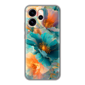 Силиконовый чехол на OPPO Reno15 Pro Max 5G с принтом Цветы