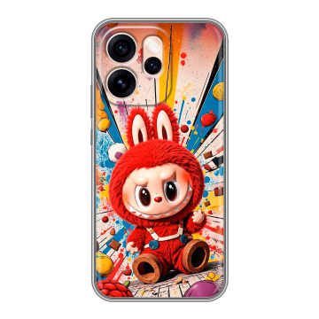 Силиконовый чехол на OPPO Reno15 Pro Max 5G с принтом Labubu Лабубу