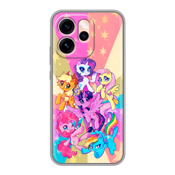 Силиконовый чехол на OPPO Reno15 Pro Max 5G с принтом My little pony Дружба чудо