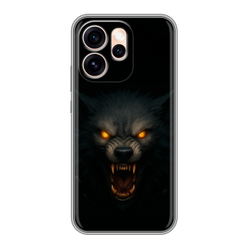 Силиконовый чехол на OPPO Reno15 Pro Max с принтом Волк