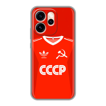 Силиконовый чехол на OPPO Reno15 Pro Max с принтом Флаг Герб СССР
