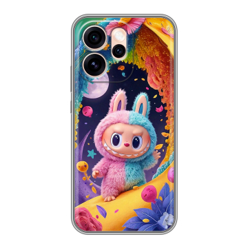Силиконовый чехол на OPPO Reno15 Pro Max с принтом Labubu Лабубу