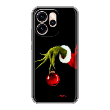 Силиконовый чехол на OPPO Reno15 Pro Max с принтом Новый год Гринч