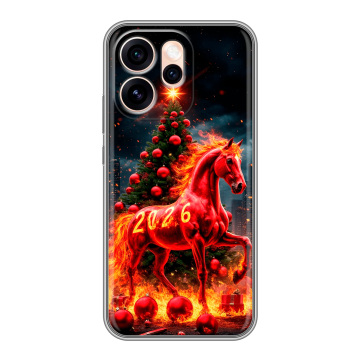 Силиконовый чехол на OPPO Reno15 Pro Max с принтом Новый год