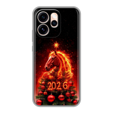 Силиконовый чехол на OPPO Reno15 Pro Max с принтом Новый год