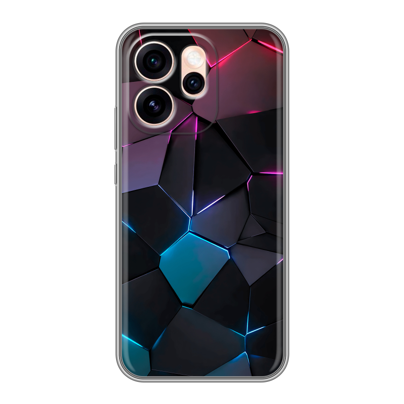 Силиконовый чехол на OPPO Reno15 Pro Max 5G с принтом Геометрия неона Силиконовый чехол на OPPO Reno15 Pro Max 5G с принтом Геометрия неона