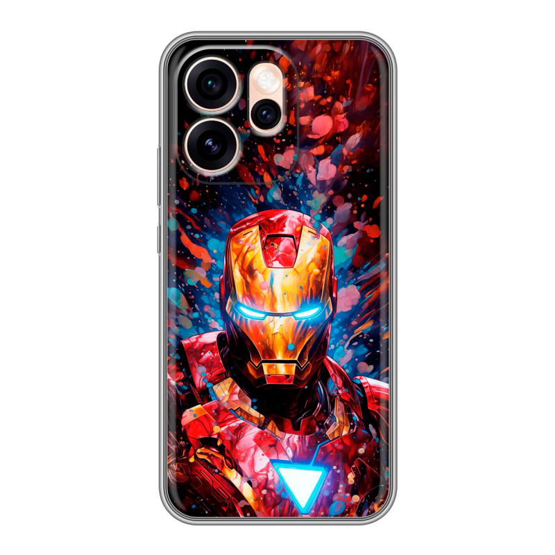 Силиконовый чехол на OPPO Reno15 Pro Max с принтом Железный человек Ironman Силиконовый чехол на OPPO Reno15 Pro Max с принтом Железный человек Ironman