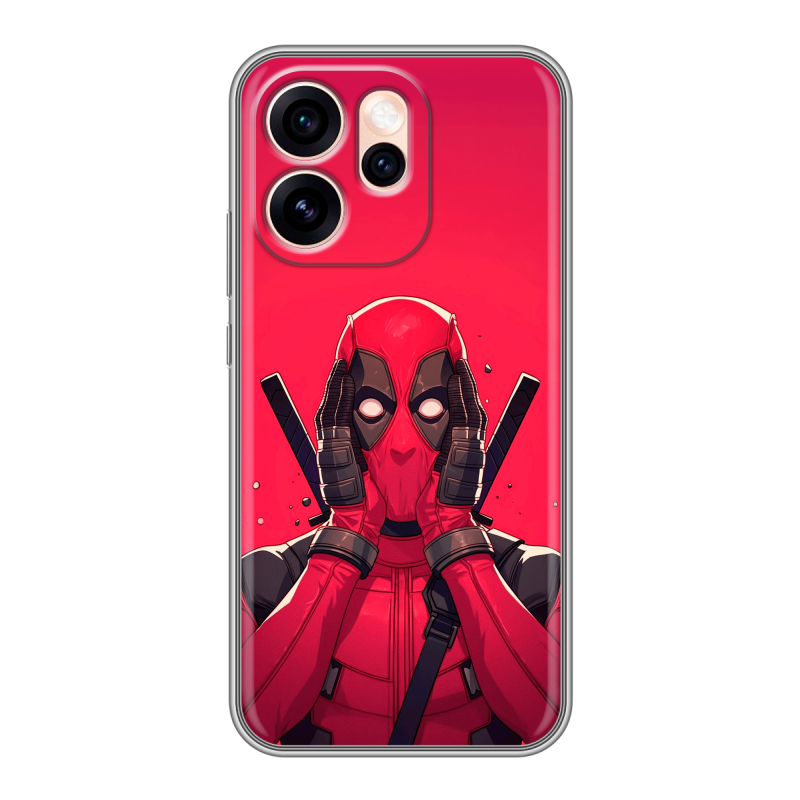 Силиконовый чехол на OPPO Reno15 Pro Max с принтом Дедпул Deadpool Силиконовый чехол на OPPO Reno15 Pro Max с принтом Дедпул Deadpool