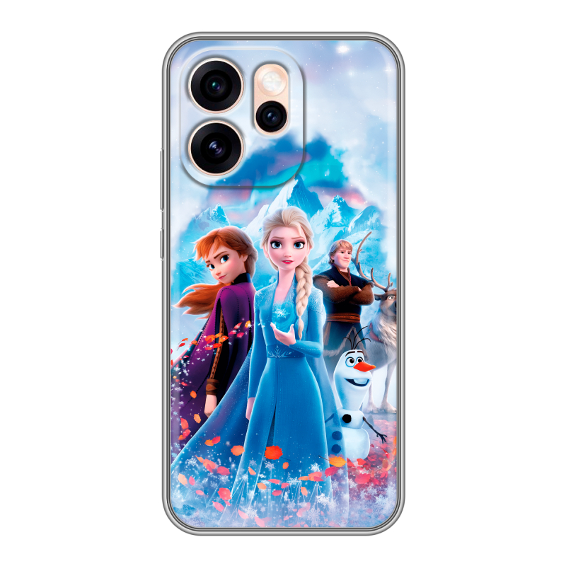 Силиконовый чехол на OPPO Reno15 Pro Max с принтом Холодное сердце Frozen Силиконовый чехол на OPPO Reno15 Pro Max с принтом Холодное сердце Frozen