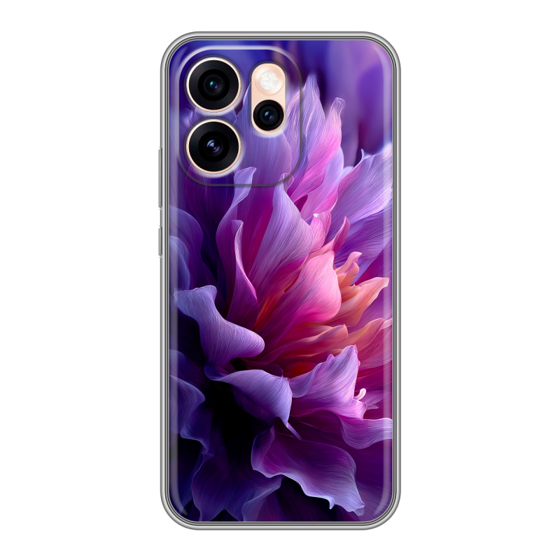 Силиконовый чехол на OPPO Reno15 Pro Max с принтом женский цветы Силиконовый чехол на OPPO Reno15 Pro Max с принтом женский цветы
