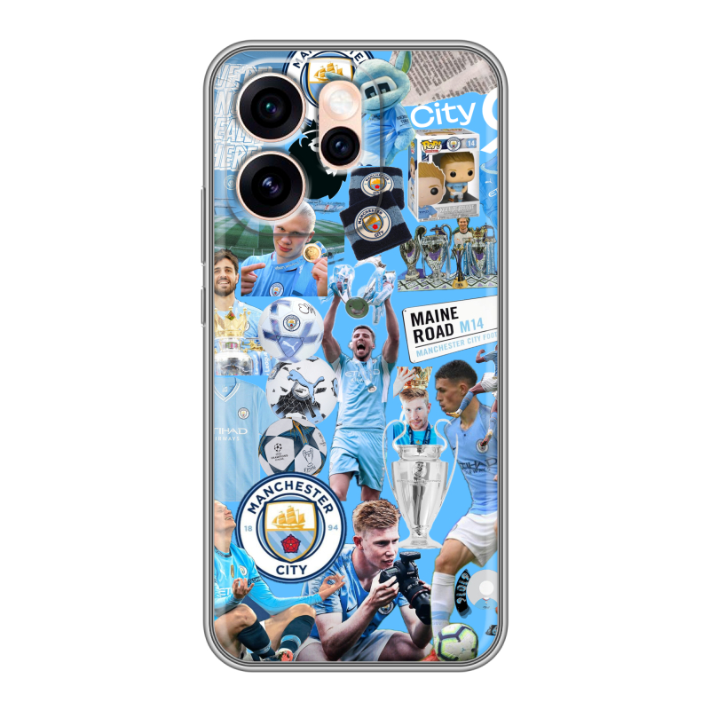 Силиконовый чехол на OPPO Reno15 Pro Max с принтом Man City Манчестер Сити Силиконовый чехол на OPPO Reno15 Pro Max с принтом Man City Манчестер Сити