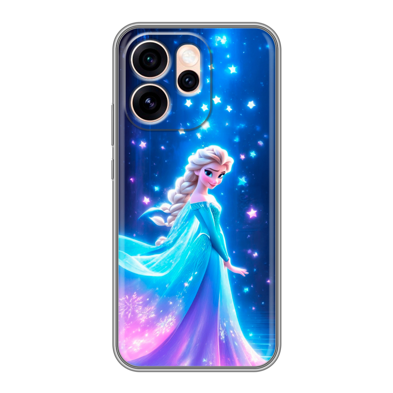 Силиконовый чехол на OPPO Reno15 Pro Max с принтом Холодное сердце Frozen Силиконовый чехол на OPPO Reno15 Pro Max с принтом Холодное сердце Frozen