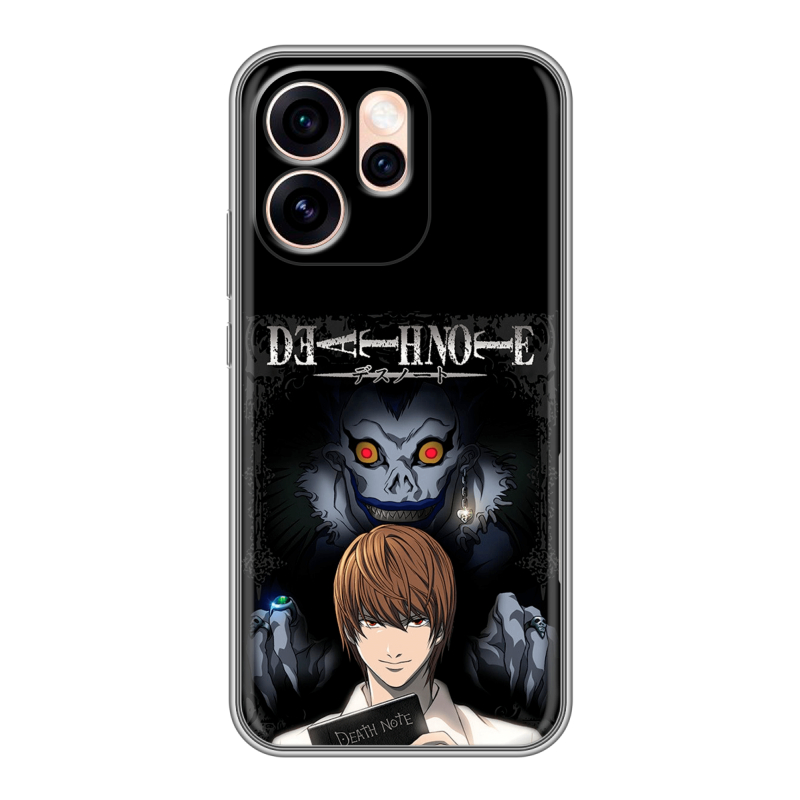 Силиконовый чехол на OPPO Reno15 Pro Max с принтом Death note Тетрадь смерти Силиконовый чехол на OPPO Reno15 Pro Max с принтом Death note Тетрадь смерти