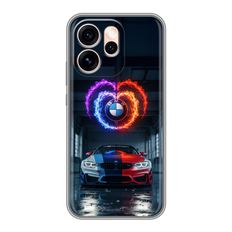 Силиконовый чехол на OPPO Reno15 Pro Max с принтом BMW БМВ Силиконовый чехол на OPPO Reno15 Pro Max с принтом BMW БМВ