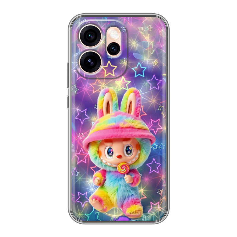 Силиконовый чехол на OPPO Reno15 Pro Max с принтом Labubu Лабубу Силиконовый чехол на OPPO Reno15 Pro Max с принтом Labubu Лабубу