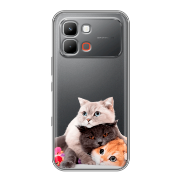 Силиконовый чехол на INFINIX Note Edge с принтом Кошки Силиконовый чехол на INFINIX Note Edge с принтом Кошки