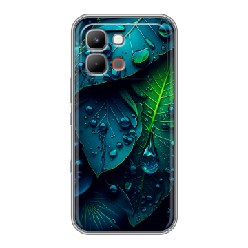 Силиконовый чехол на INFINIX Note Edge с принтом Листья Силиконовый чехол на INFINIX Note Edge с принтом Листья