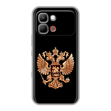 Силиконовый чехол на INFINIX Note Edge с принтом Герб России золотой Силиконовый чехол на INFINIX Note Edge с принтом Герб России золотой
