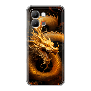 Силиконовый чехол на INFINIX Note Edge с принтом Золотой дракон Силиконовый чехол на INFINIX Note Edge с принтом Золотой дракон