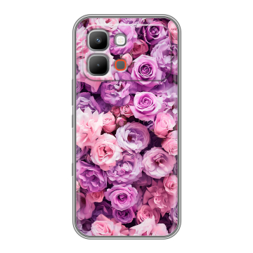 Силиконовый чехол на INFINIX Note Edge с принтом лавандовые розы Силиконовый чехол на INFINIX Note Edge с принтом лавандовые розы