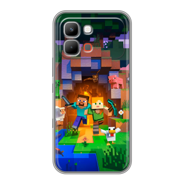 Силиконовый чехол на INFINIX Note Edge с принтом Майнкрафт Minecraft Силиконовый чехол на INFINIX Note Edge с принтом Майнкрафт Minecraft