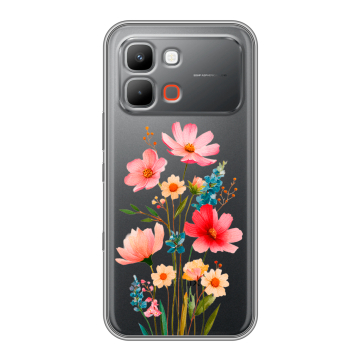 Силиконовый чехол на INFINIX Note Edge с принтом Цветы Силиконовый чехол на INFINIX Note Edge с принтом Цветы