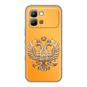 Силиконовый чехол на INFINIX Note Edge с принтом Герб Флаг России