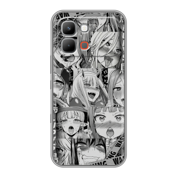 Силиконовый чехол на INFINIX Note Edge с принтом Ahegao Ахегао Аниме