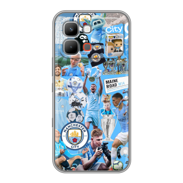 Силиконовый чехол на INFINIX Note Edge с принтом Man City Манчестер Сити