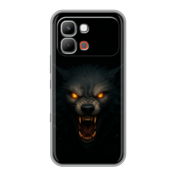 Силиконовый чехол на INFINIX Note Edge с принтом Волк