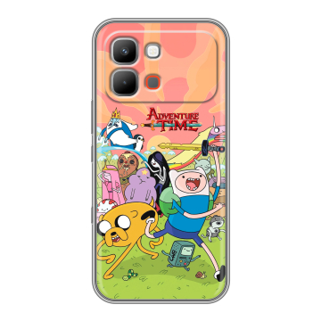Силиконовый чехол на INFINIX Note Edge с принтом Adventure time Время приключений
