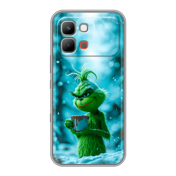 Силиконовый чехол на INFINIX Note Edge с принтом Новый год гринч Силиконовый чехол на INFINIX Note Edge с принтом Новый год гринч