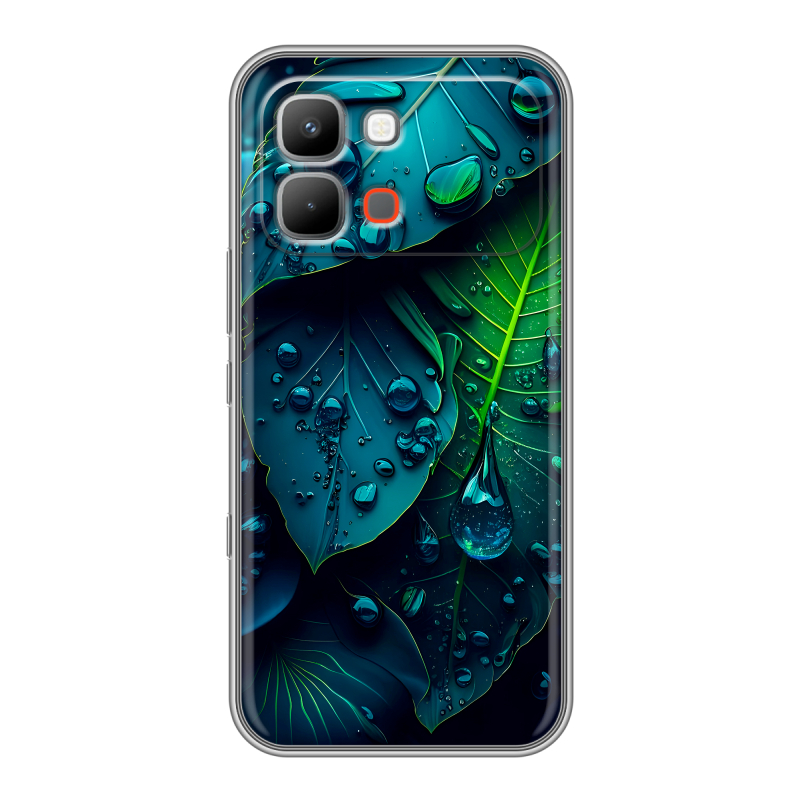 Силиконовый чехол на INFINIX Note Edge с принтом Листья Силиконовый чехол на INFINIX Note Edge с принтом Листья