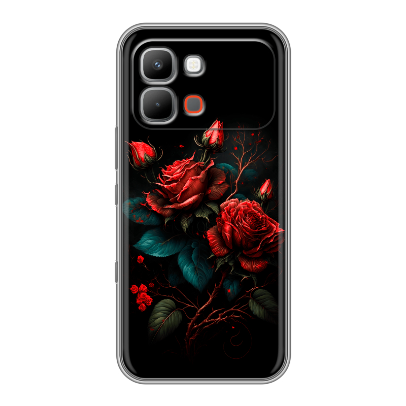 Силиконовый чехол на INFINIX Note Edge с принтом Розы красные Силиконовый чехол на INFINIX Note Edge с принтом Розы красные