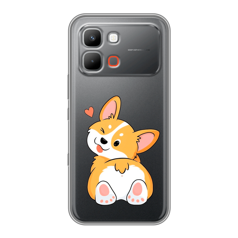 Силиконовый чехол на INFINIX Note Edge с принтом Корги Силиконовый чехол на INFINIX Note Edge с принтом Корги