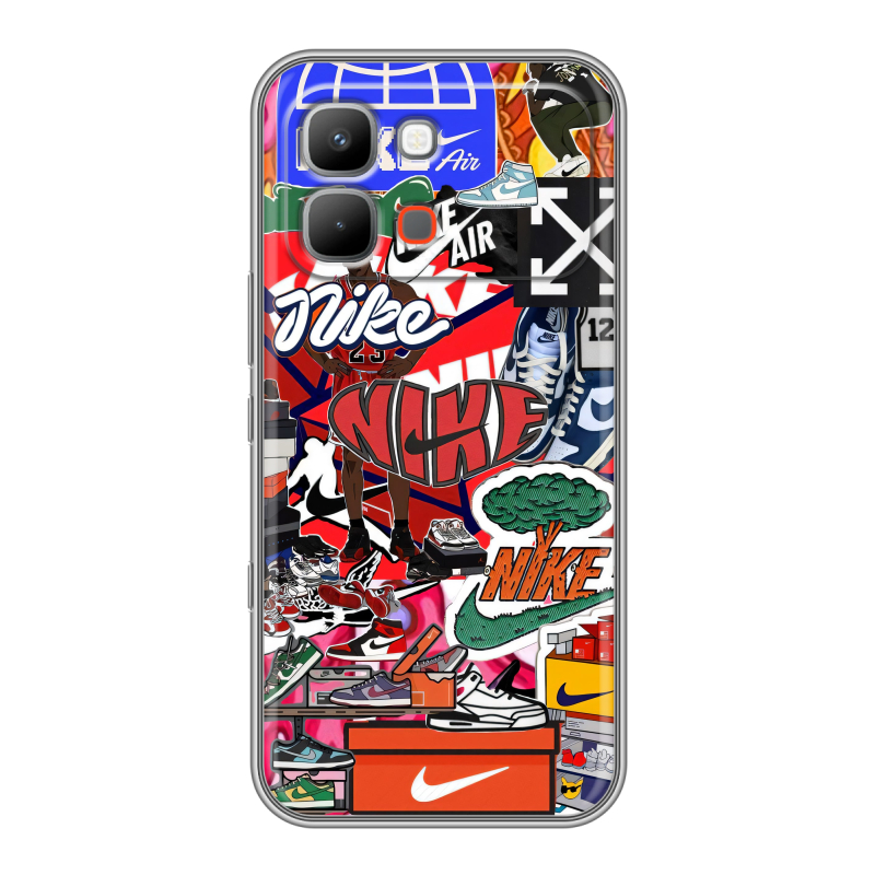 Силиконовый чехол на INFINIX Note Edge с принтом Найк Nike яркий Силиконовый чехол на INFINIX Note Edge с принтом Найк Nike яркий