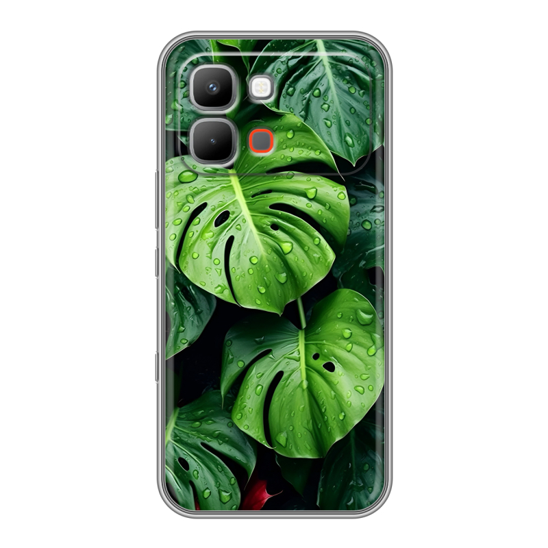 Силиконовый чехол на INFINIX Note Edge с принтом Листья Силиконовый чехол на INFINIX Note Edge с принтом Листья
