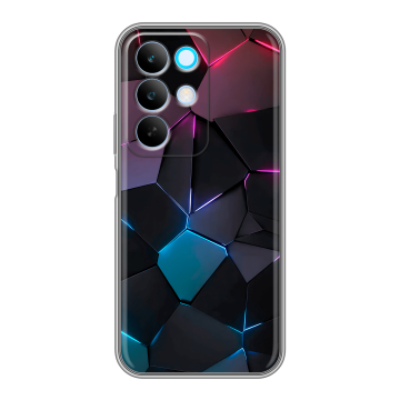 Силиконовый чехол на Realme C85 с принтом Геометрия неона Силиконовый чехол на Realme C85 с принтом Геометрия неона