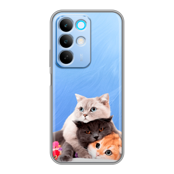 Силиконовый чехол на Realme C85 с принтом Кошки Силиконовый чехол на Realme C85 с принтом Кошки