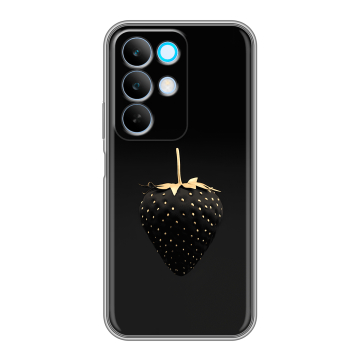Силиконовый чехол на Realme C85 с принтом Черная клубника Силиконовый чехол на Realme C85 с принтом Черная клубника