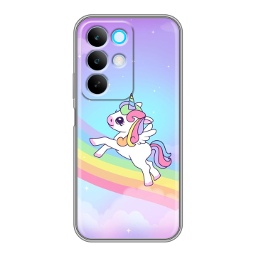 Силиконовый чехол на Realme C85 с принтом Единорог Силиконовый чехол на Realme C85 с принтом Единорог