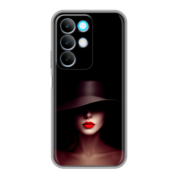 Силиконовый чехол на Realme C85 с принтом Девушка в шляпе Силиконовый чехол на Realme C85 с принтом Девушка в шляпе