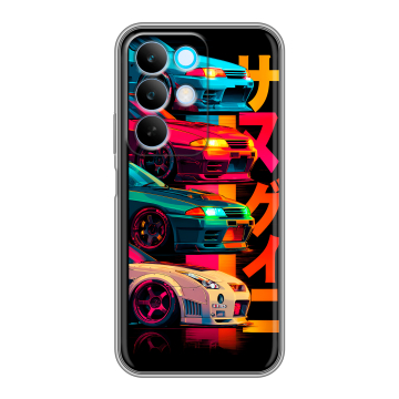 Силиконовый чехол на Realme C85 с принтом Гоночные машины Силиконовый чехол на Realme C85 с принтом Гоночные машины