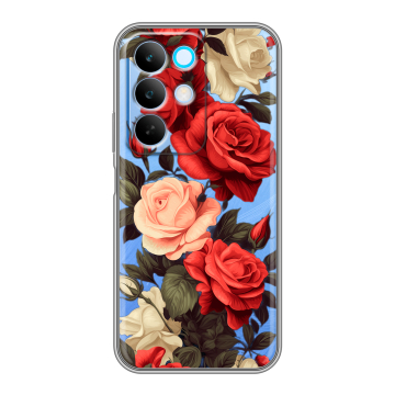 Силиконовый чехол на Realme C85 с принтом Розы