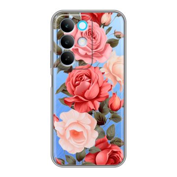 Силиконовый чехол на Realme C85 с принтом Розы