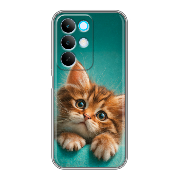 Силиконовый чехол на Realme C85 с принтом котенок
