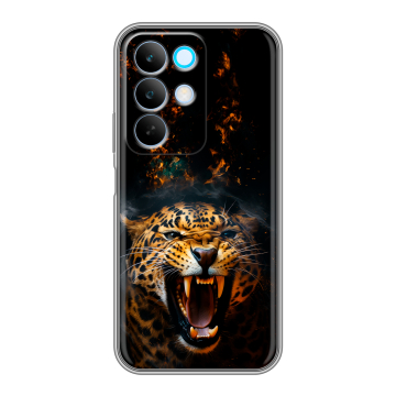 Силиконовый чехол на Realme C85 с принтом Леопард